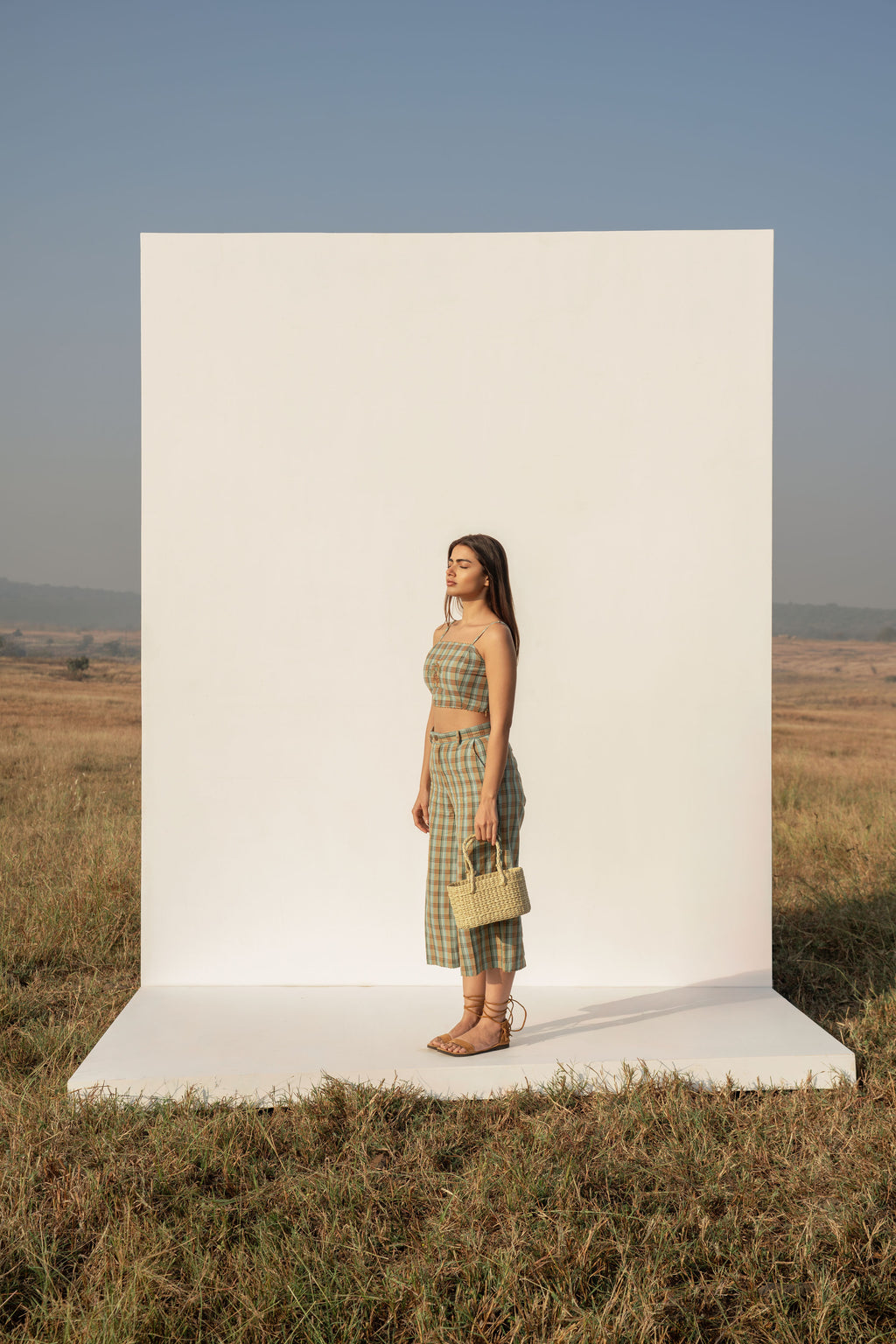 Mangrove Flow Culottes | Handwoven Cotton Wide-Leg Pants