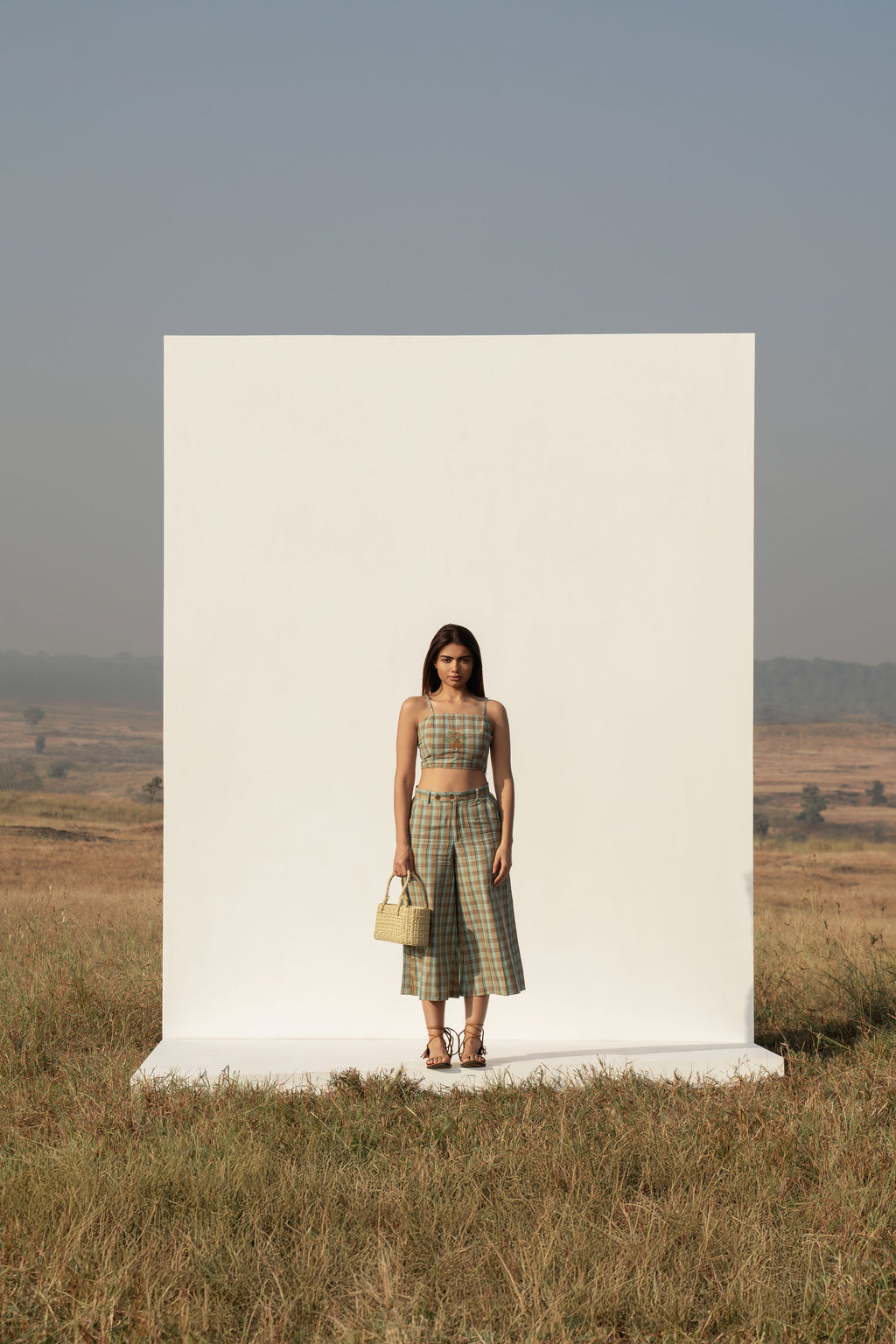 Mangrove Flow Culottes | Handwoven Cotton Wide-Leg Pants