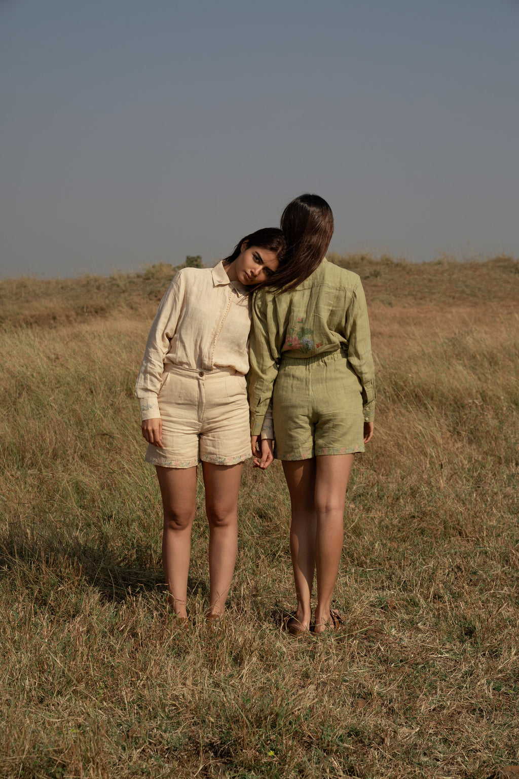 Flora Mangrove Linen Shirt | Handwoven Linen Shirt