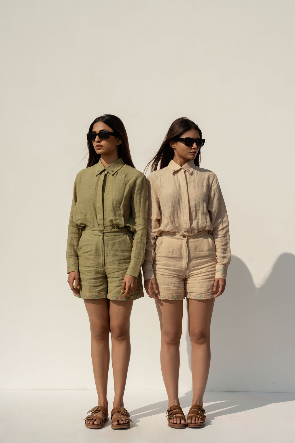 Forest Edge Shorts | High-Waisted Linen Shorts