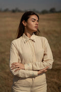 Flora Mangrove Linen Shirt | Handwoven Linen Shirt