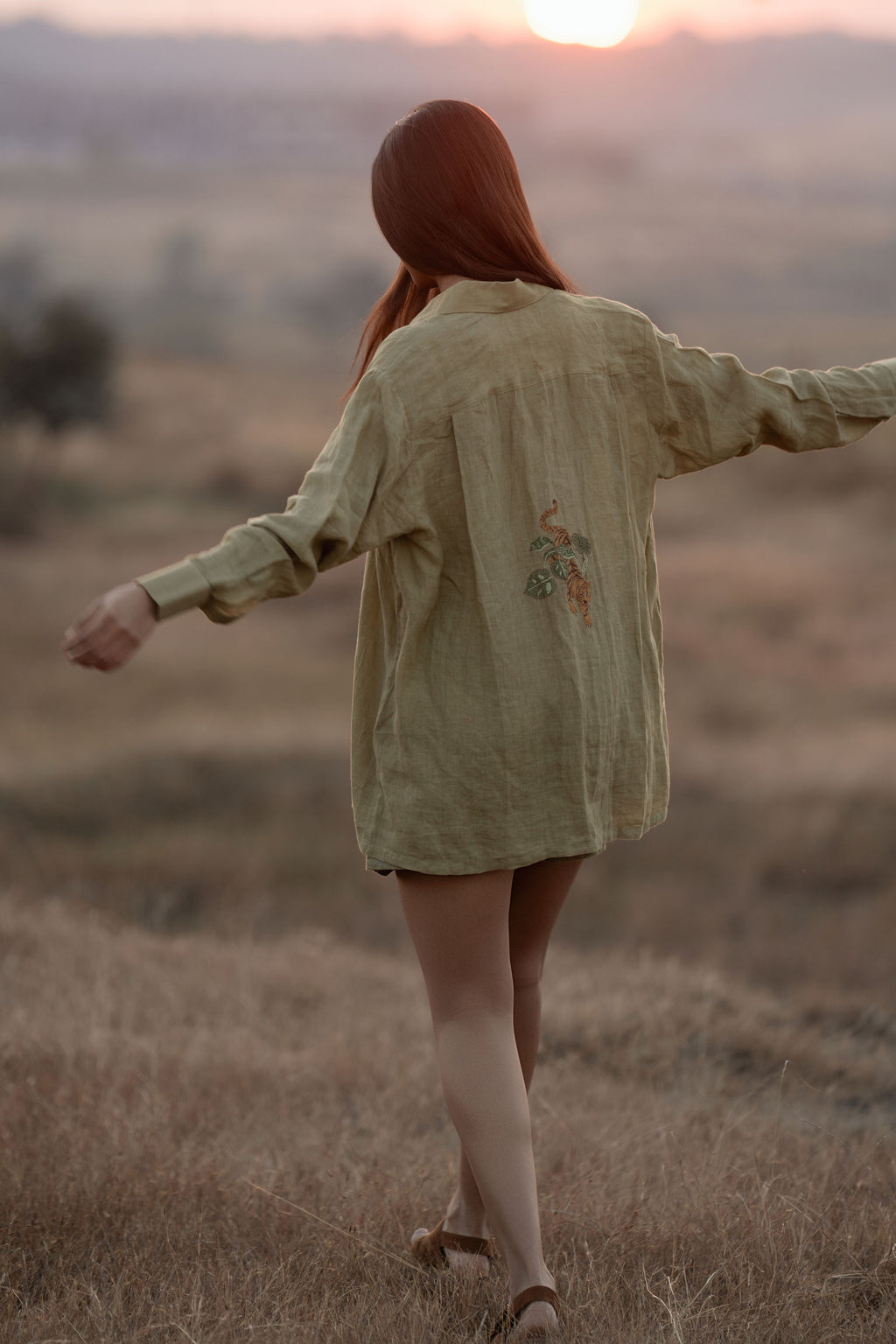 Tiger Trail Shirt | Handwoven Linen Shirt